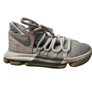Nike Zoom Kevin Durant Kids KD 10 Youth 5 Y Wolf Gray Sneakers 918365-007 Shoes